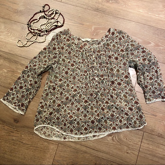 Denim & Supply Ralph Lauren light Boho Top , Sz M - Picture 1 of 9